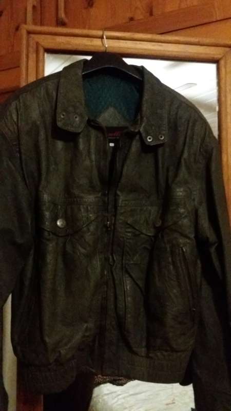 PRICE REDUCTION Well cared for charcoal grey leather jacket. Size 40