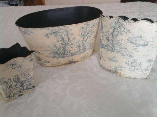 Trio of Toile tins