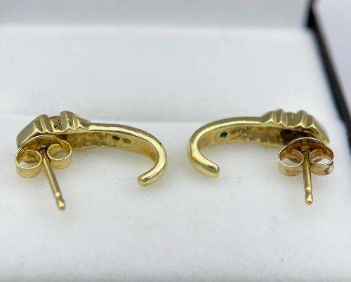 Ladies 18ct diamond Hoop Earrings