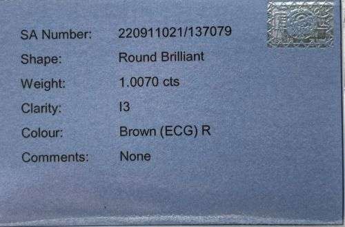 EGL Certified 1ct Round brilliant diamond