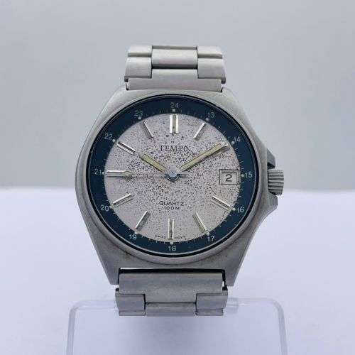 Vintage TEMPO Patina Dial Mens Watch