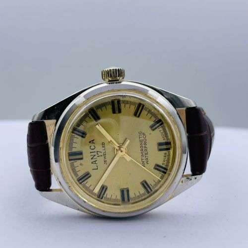 LANICA Gold Mens Swiss Mechanical Watch