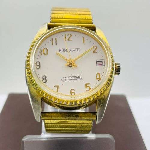 HOMEGATE Gold Fluted Mechanical Watch