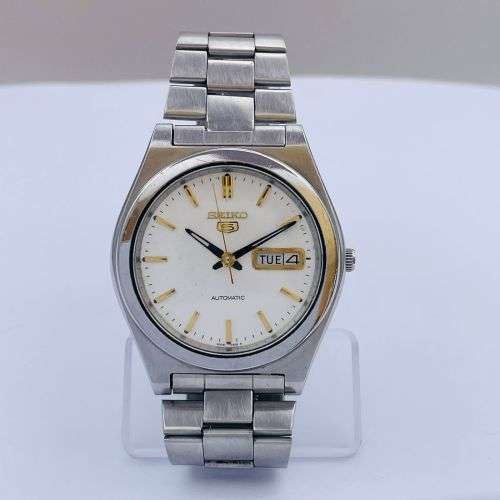 SEIKO 5 Automatic Steel Day-Date Watch