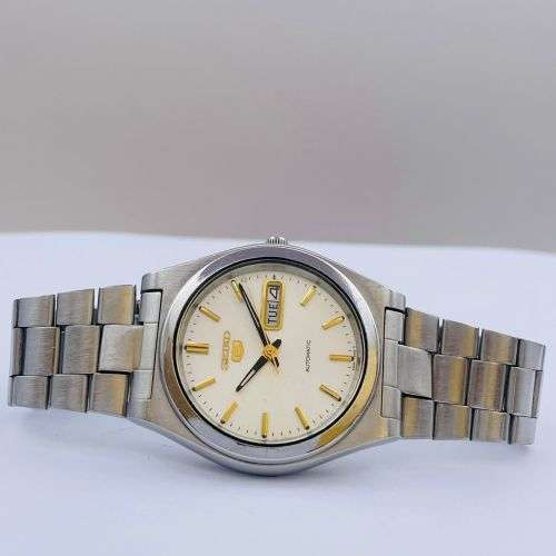 SEIKO 5 Automatic Steel Day-Date Watch