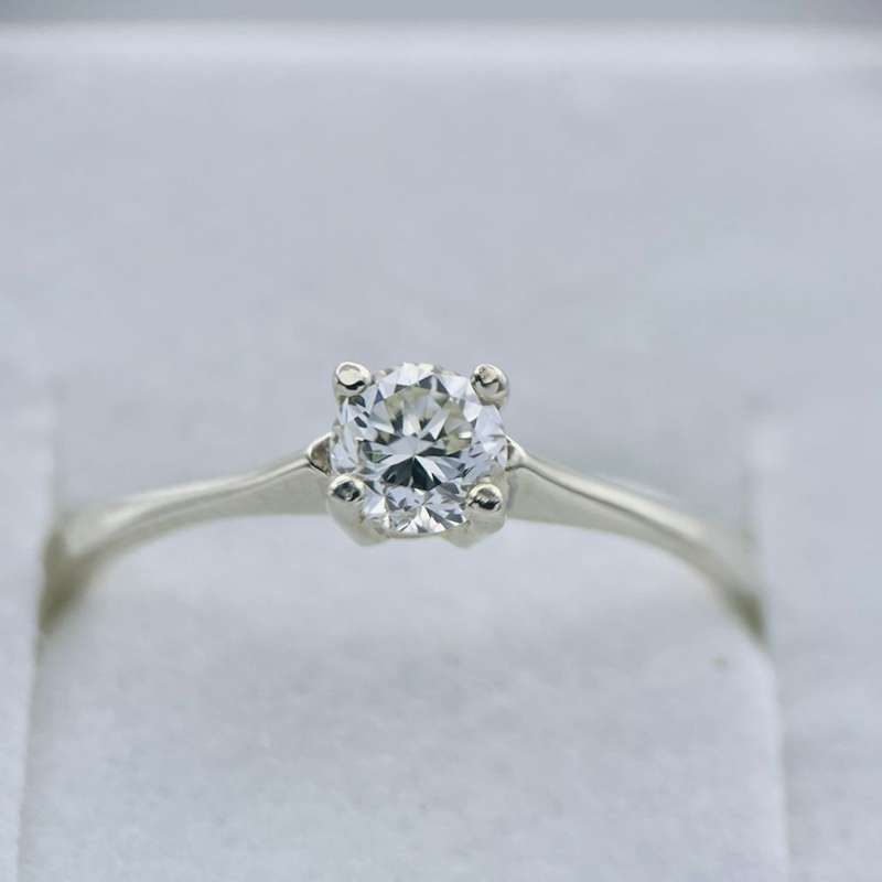 0.40CT White Gold Diamond Solitaire Ring