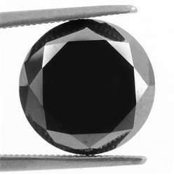 2.25 ct ( 8.73 MM ) GREAT ROUND CUT BLACK LOOSE DIAMOND