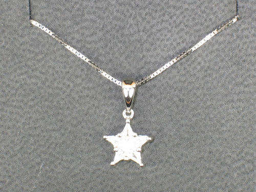 0.95 CT D/VVS1 NOBLE CUT DIAMOND STAR PENDANT 18ct White Gold   ** Starting R1 - no reserve ** !!!