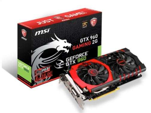 MSI GTX960 GAMING EDITION 2GB GRAPHICS CARD