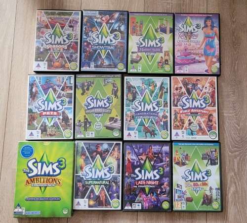 Sims 3 Massive Collection 12 Expansion packs PC