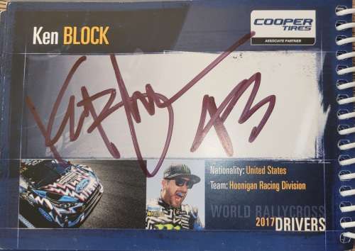 Authentic Ken Block Signature Card
