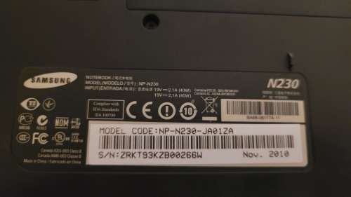 Samsung N230 Notebook Black Laptop 10.1`