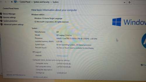 HP 250 G6 i3-5th gen 1TB Excellent Condition