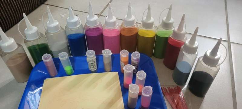 Massive SandArt Kit 12x Bottles 12 Trays and More