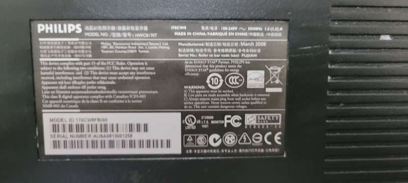 17` Phillips widescreen Flat-screen monitor