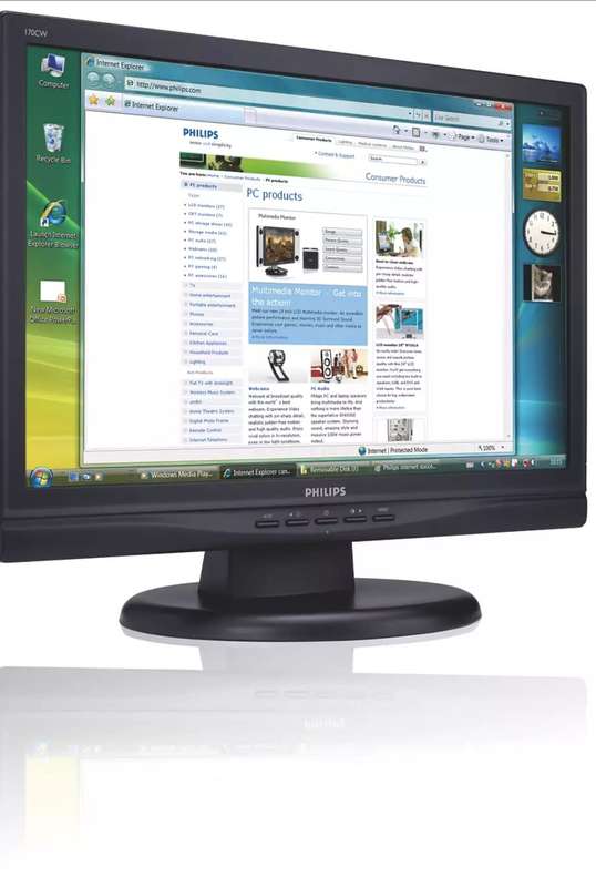 17` Phillips widescreen Flat-screen monitor