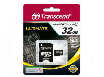 Transcend Ultra Performance MicroSD Flash Memory 32GB CLASS 10 -TS32GUSDHC10