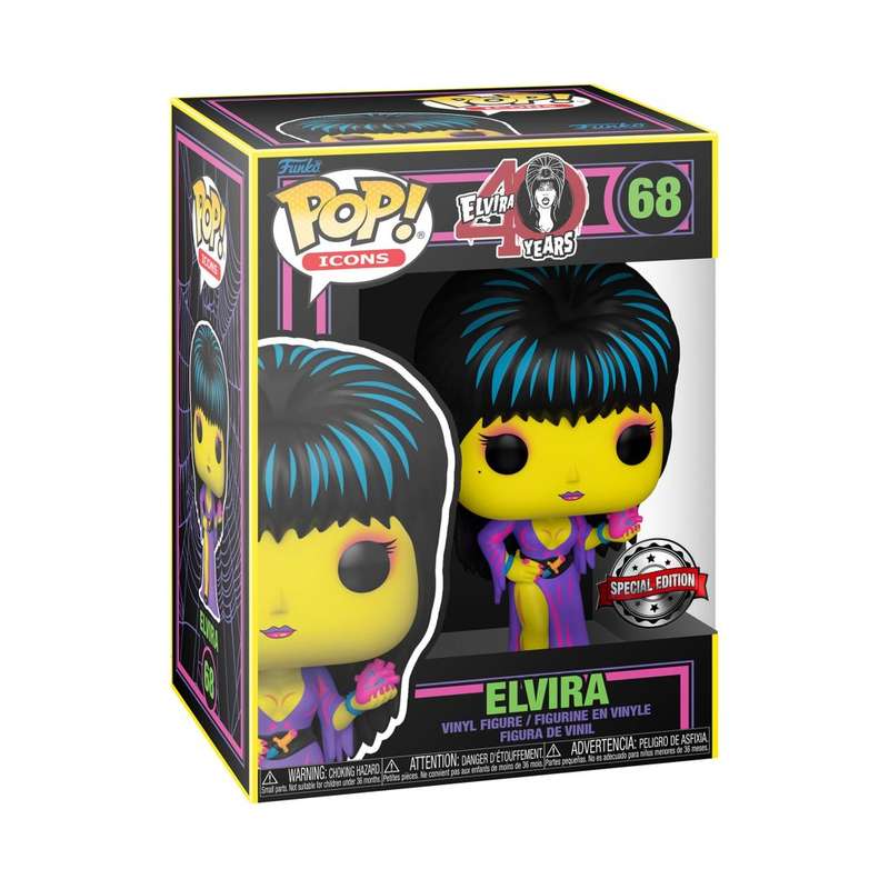 FUNKO POP! Icons - Elvira Blacklight Excl