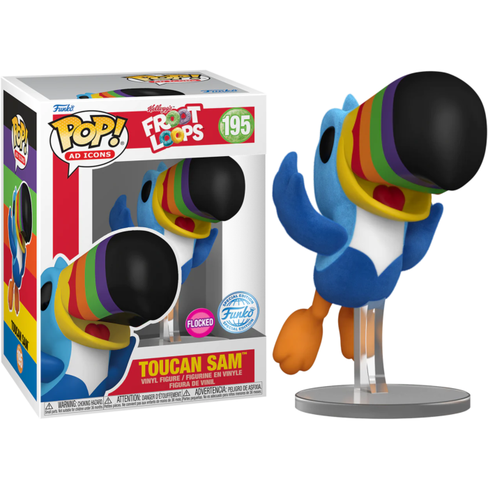 FUNKO POP! - Ad Icons - Froot Loops - Toucan Sam Flocked Excl (DMG)