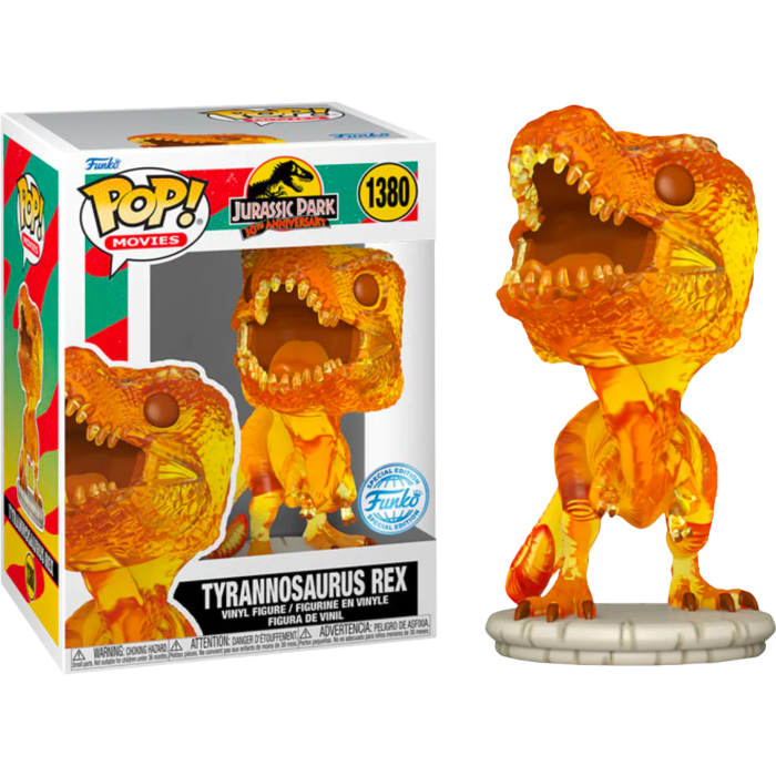 FUNKO POP! - Movies - Jurassic Park - Tyrannosaurus Rex (Amber) Excl
