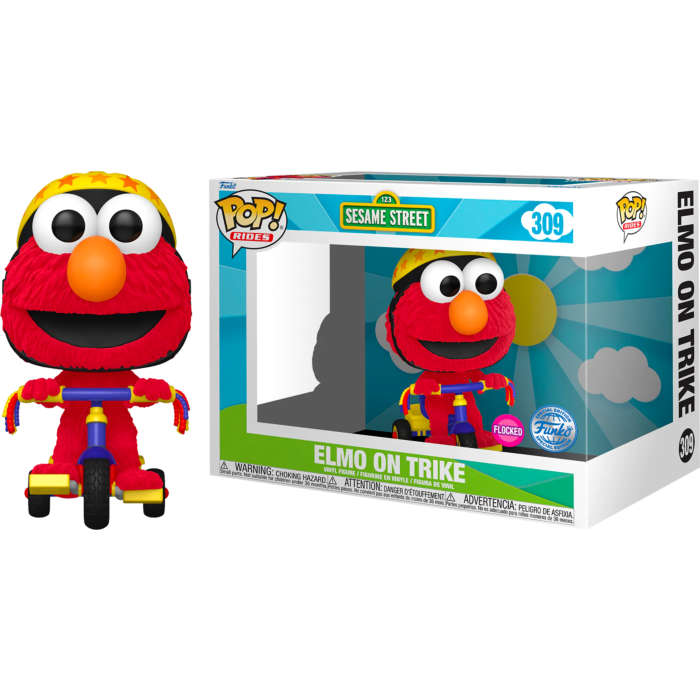 FUNKO POP! Rides - Sesame Street - Elmo on Trike Flocked Excl