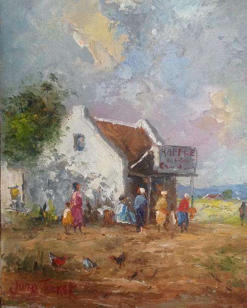 Farm stall ***JUNE TUCKETT*** 20 x 25cm