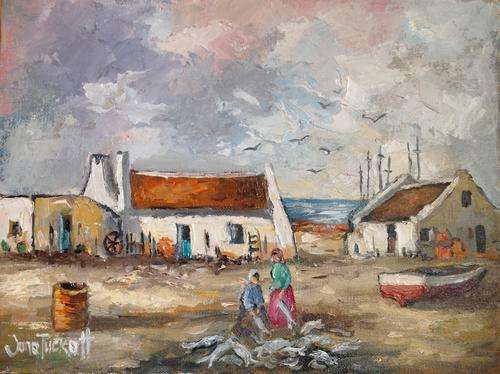 Sorting fish Arniston ***JUNE TUCKETT*** 23 x 30cm