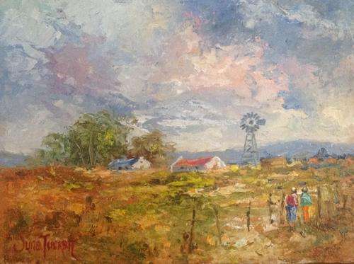 Stormy freestate skies ***JUNE TUCKETT*** 20 x 25cm