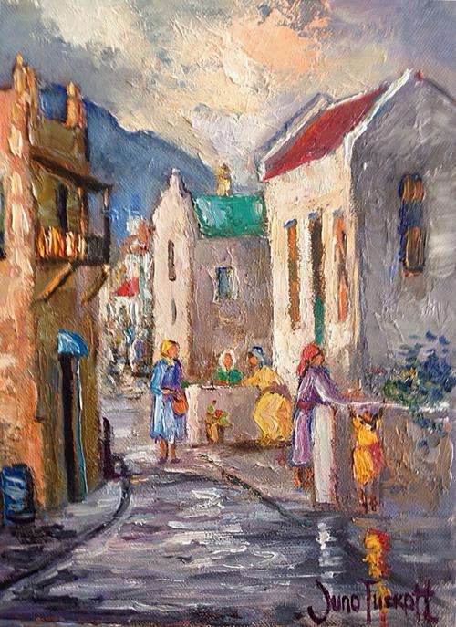 Afternoon chat **JUNE TUCKETT** 22.5 x 30cm