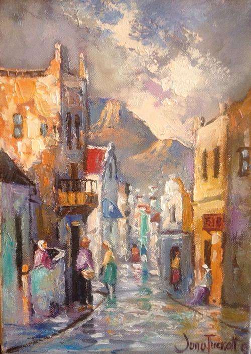 District Six stormy skies **JUNE TUCKETT** 25 x 35cm