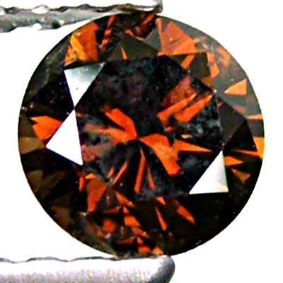 WOW!! 0.20 ct~RARE NATURAL ROUND CUT COGNAC RED DIAMOND!!!