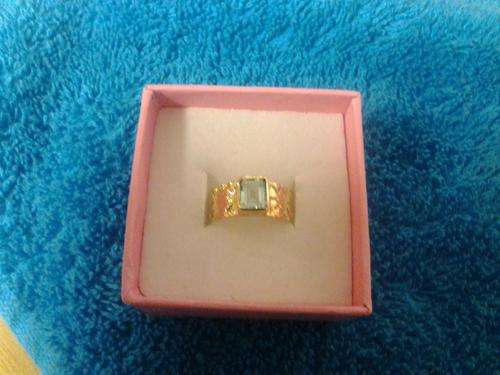 9ct Solid Gold ring with Blue stone