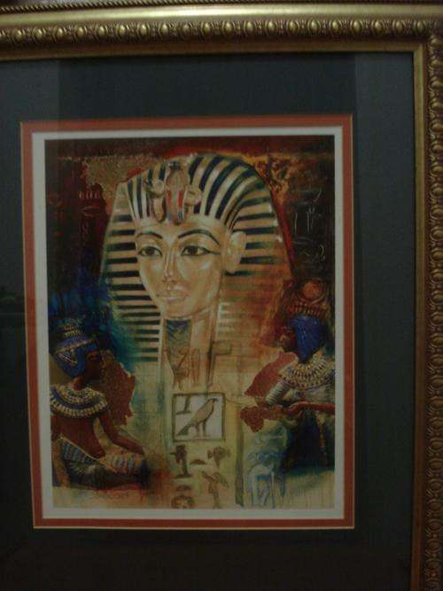 Framed Glass Egypt Painting