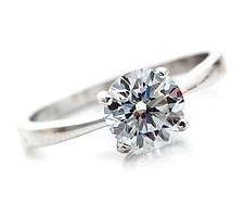Exquisite Simulated Diamond Ring in 925 Sterling Silver
