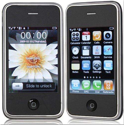 GSM Mobile Phone  With 3.2 inch Screen Quad-band  JAVA Shake Controle Touch Screen Dual SIM Cards