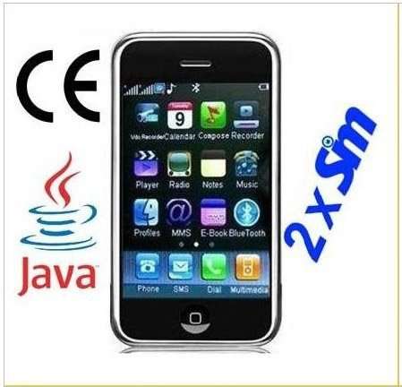 Dual Sim Card Quad Band MP3/ Camera/ Flat Touch Screen Cell Phone