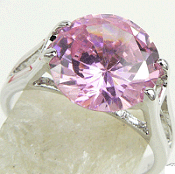 Stunning Rose Quartz Gemstone 925 Sterling Silver Ring Size 8