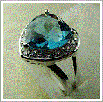 Blue Topaz 925 Sterling Silver Gemstone Size 8