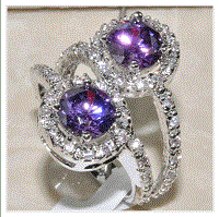 Stunning Amethyst 925 Sterling Silver Gemstone Ring Size 8