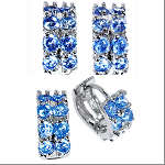 Aqua Blue (Simulated) Earrings