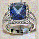 925 sterling silver Dark Blue KUNZITE GEMSTONE ring #8