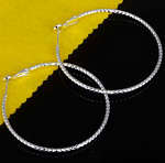 50mm 925 Sterling Silver Round Hoop Earrings