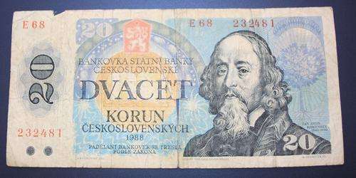 1988 20 Korun From Czechoslavakia