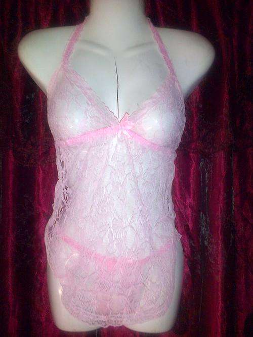 Blackless Nightie( Crotchless) - PINK