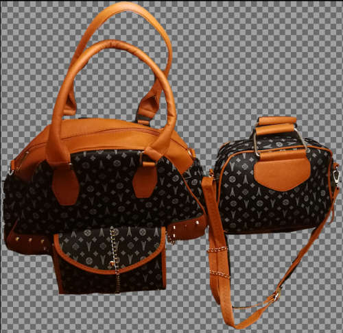 BRAND NEW LADIES PU LEATHER HANDBAG SET -  3 PIECE