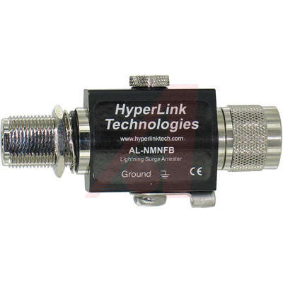 Surge Protector, Bulkead, 0-3 GHz, Type N-Male to Type N-Female