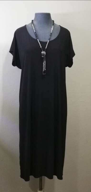 LADIES FORMAL BLACK DRESS by VANILLA LEE / SIZE 44-46 (XXL)