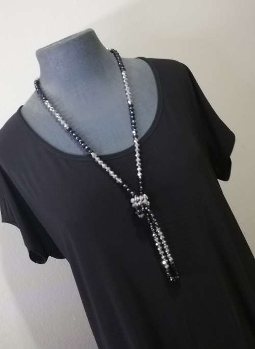 LADIES FORMAL BLACK DRESS by VANILLA LEE / SIZE 44-46 (XXL)