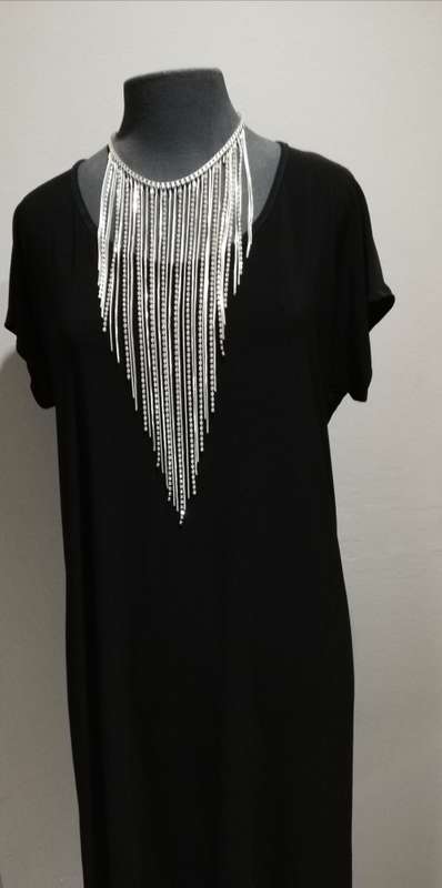 LADIES FORMAL BLACK DRESS by VANILLA LEE / SIZE 44-46 (XXL)
