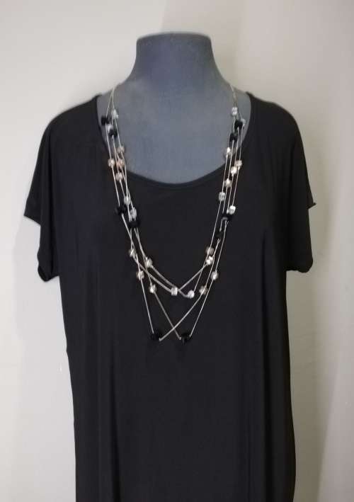 LADIES FORMAL BLACK DRESS by VANILLA LEE / SIZE 44-46 (XXL)